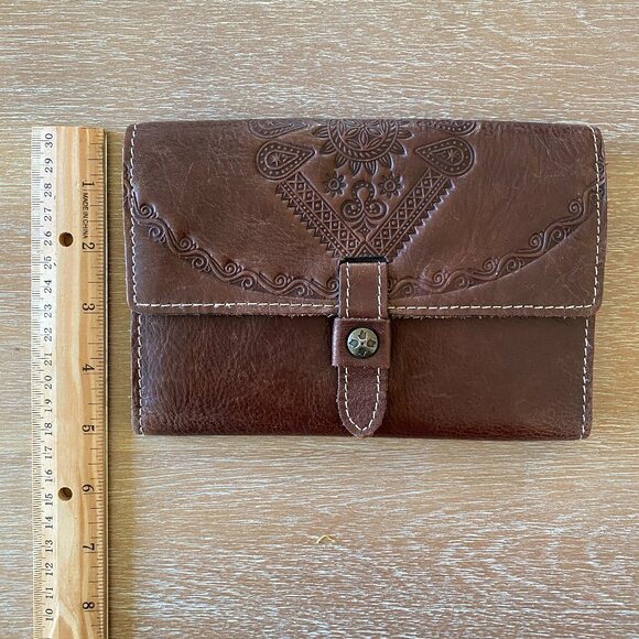 Patricia Nash Vintage Embossed Leather Wallet - REPAIRED - Picture 8 of 10